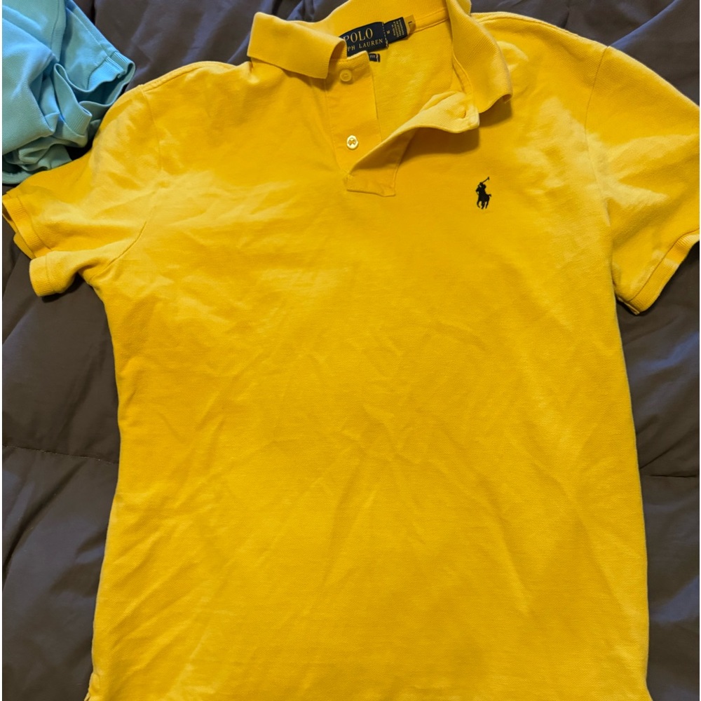 Mens yellow Polo size Med